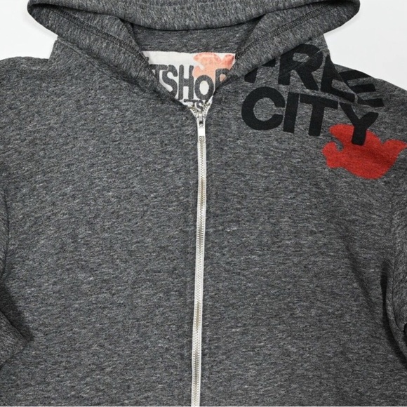 Freecity Dark Gray Hoodie with Black and Red Details - Picture 2 of 4